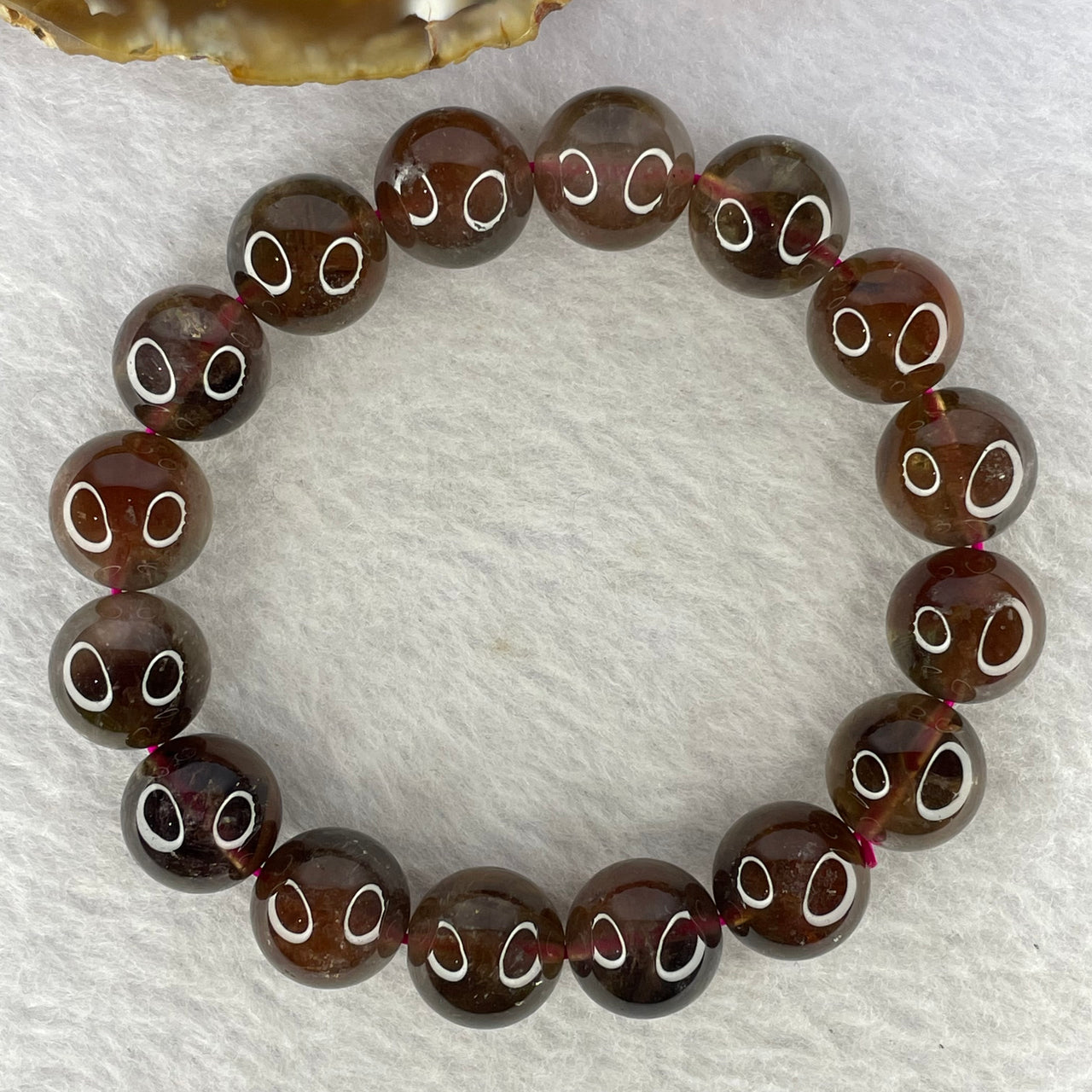 Natural Auralite Crystal Bracelet 极光手链 57.74g 13.4 mm 16 Beads - Huangs Jadeite and Jewelry Pte Ltd