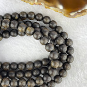 Natural Old Wild Malaysia Agarwood Oval Beads Necklace (Sinking Type) 天然老野生马来西亚沉香手链 38.83g 84cm 8.3mm 108+6 Beads - Huangs Jadeite and Jewelry Pte Ltd