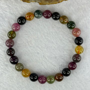 Good Grade Natural Tourmaline Beads Bracelet 好的天然碧玺珠手链 17.28g 15cm 7.8mm 24 Beads - Huangs Jadeite and Jewelry Pte Ltd