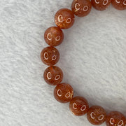 Good Grade Natural Sunstone, Heliolite and Aventurine Feldapar Beads Bracelet 天然金太阳日光石珠手链 24.65g 16cm 9.9 mm 20 Beads - Huangs Jadeite and Jewelry Pte Ltd