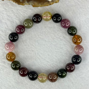 Good Grade Natural Tourmaline Beads Bracelet 好的天然碧玺珠手链 26.92g 16.5cm 10.1mm 20 Beads - Huangs Jadeite and Jewelry Pte Ltd