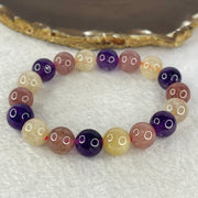 Natural Mixed Quartz Bracelet 40.00g 18cm 11.5mm 18 Beads - Huangs Jadeite and Jewelry Pte Ltd