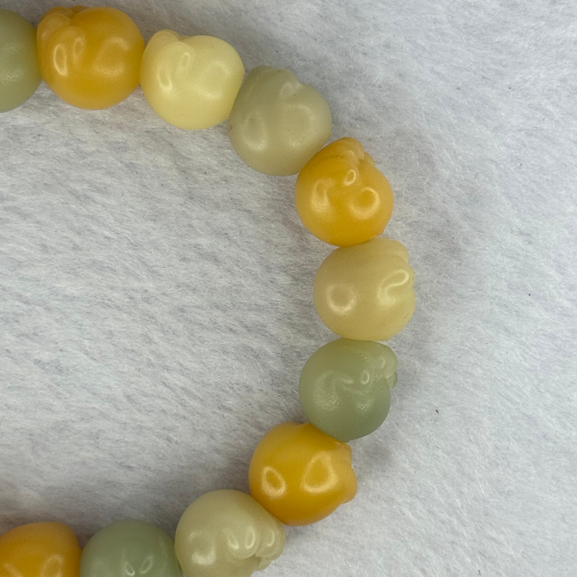 Natural Mixed Color Bodhi Beads in Paw Bracelet 21.52g 17.5cm 12.8mm 18 Beads - Huangs Jadeite and Jewelry Pte Ltd