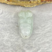 Type A Green Pea Pod Jadeite 3.9g 12.3 by 25.1 by 6.4mm - Huangs Jadeite and Jewelry Pte Ltd