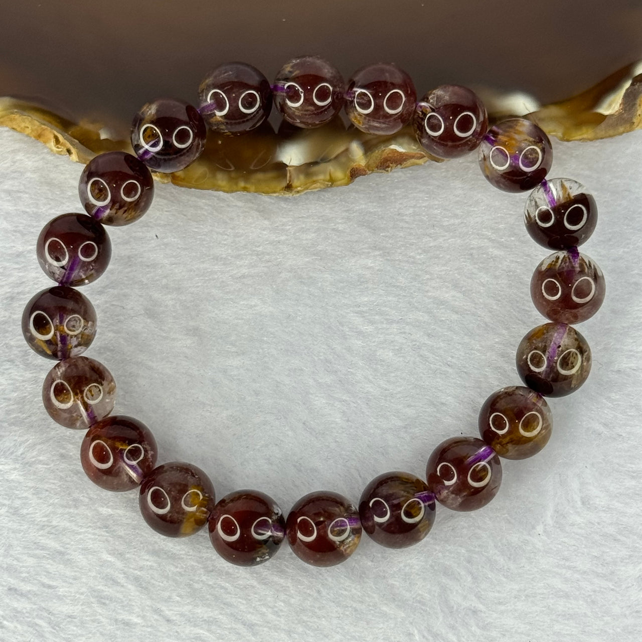 Very Good Grade Natural Auralite 23 Bracelet 天然激光23手链 29.03g 17.5cm 10.2mm 20 Beads - Huangs Jadeite and Jewelry Pte Ltd