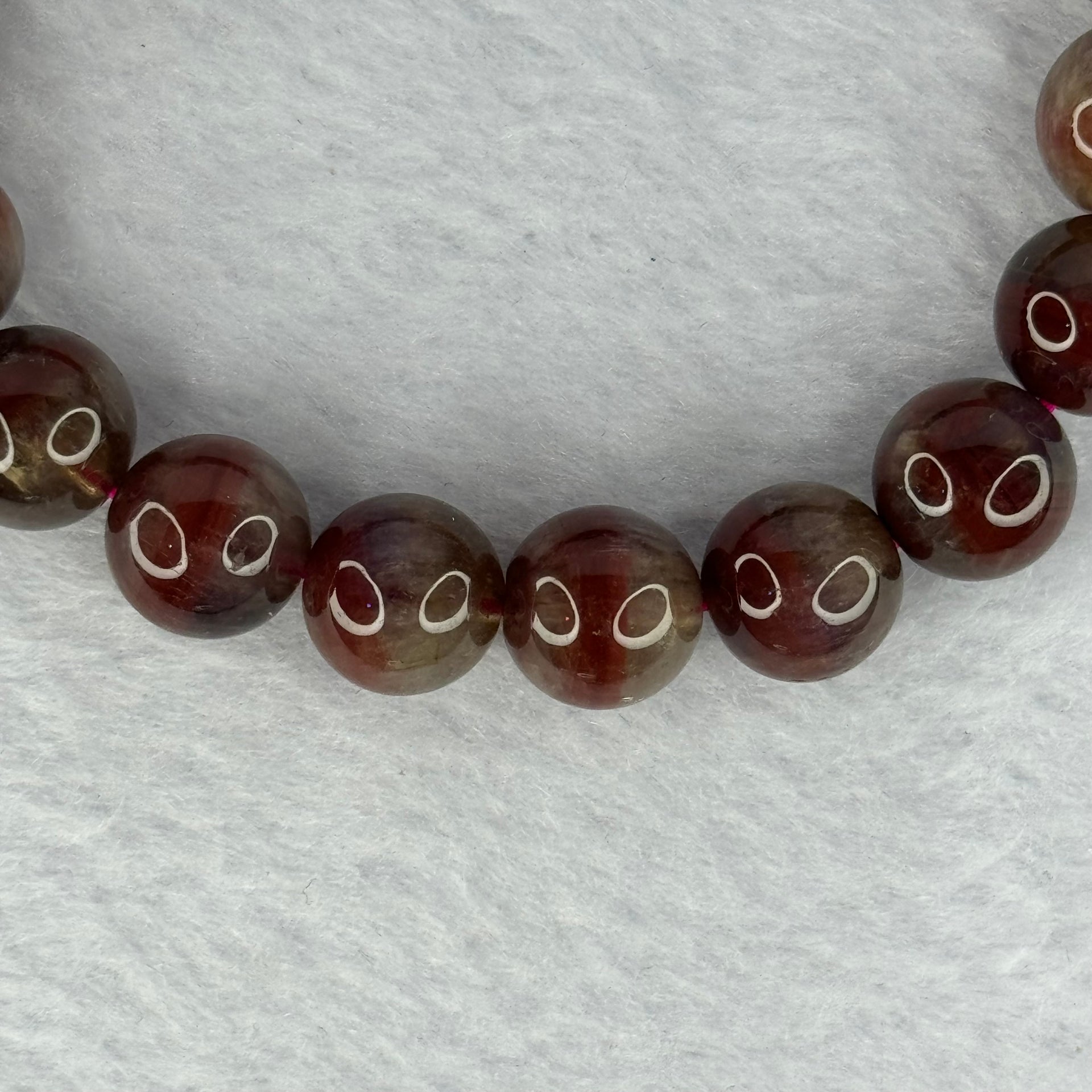 Above Average Natural Auralite 23 Bracelet 天然激光23手链 32.27g 17.5cm 10.9mm 19 Beads - Huangs Jadeite and Jewelry Pte Ltd