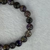 Very Good Grade Natural Transparent Dark Black Super 7 Beads Bracelet 非常好的等级天然透明深黑色超级七珠手链 天然紫超七手链 17.73g 15.5cm 8.4mm 23 Beads