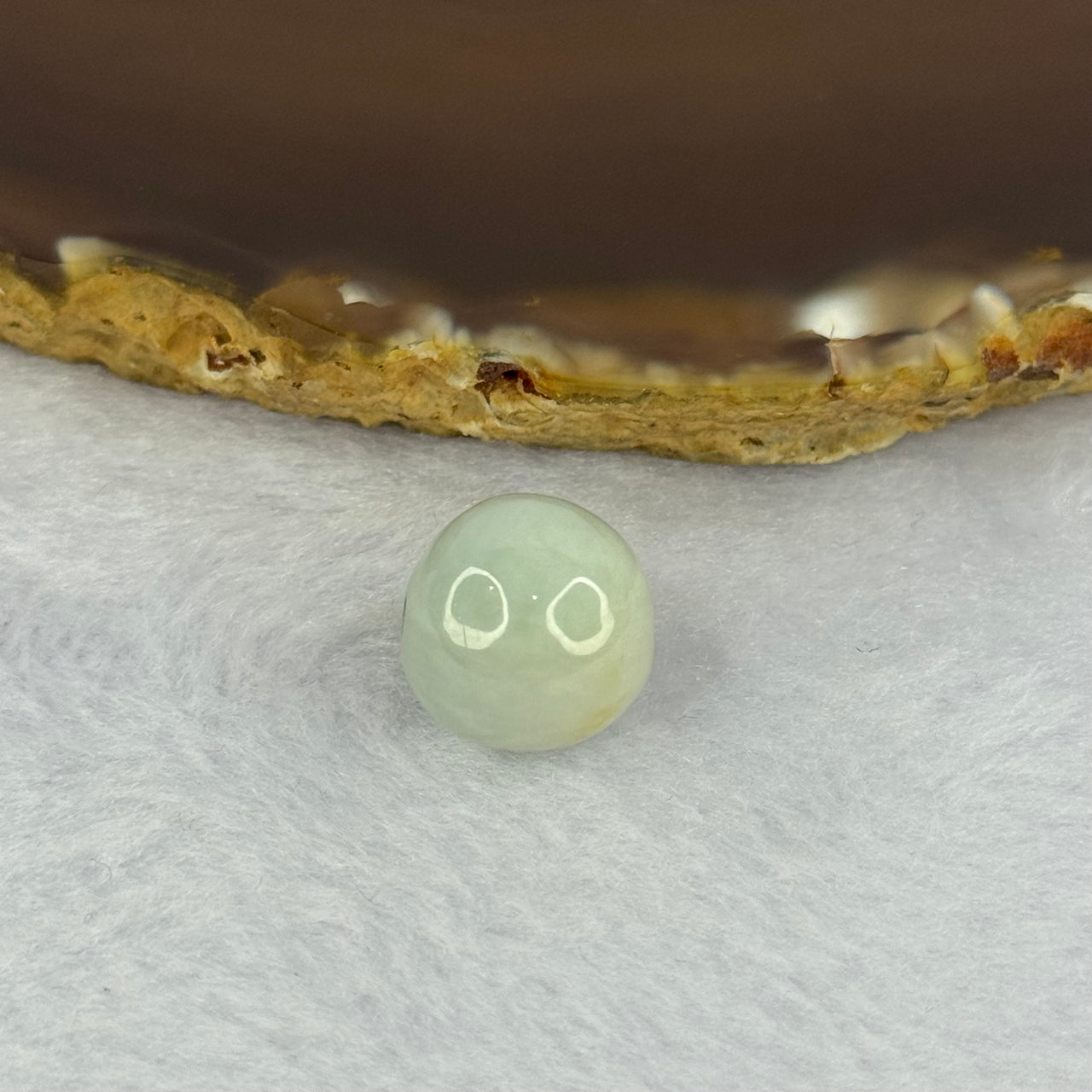 Type A Sky Blue with Yellow Jadeite Bead for Bracelet/Necklace/Earrings/Ring 4.15g 13.6mm - Huangs Jadeite and Jewelry Pte Ltd