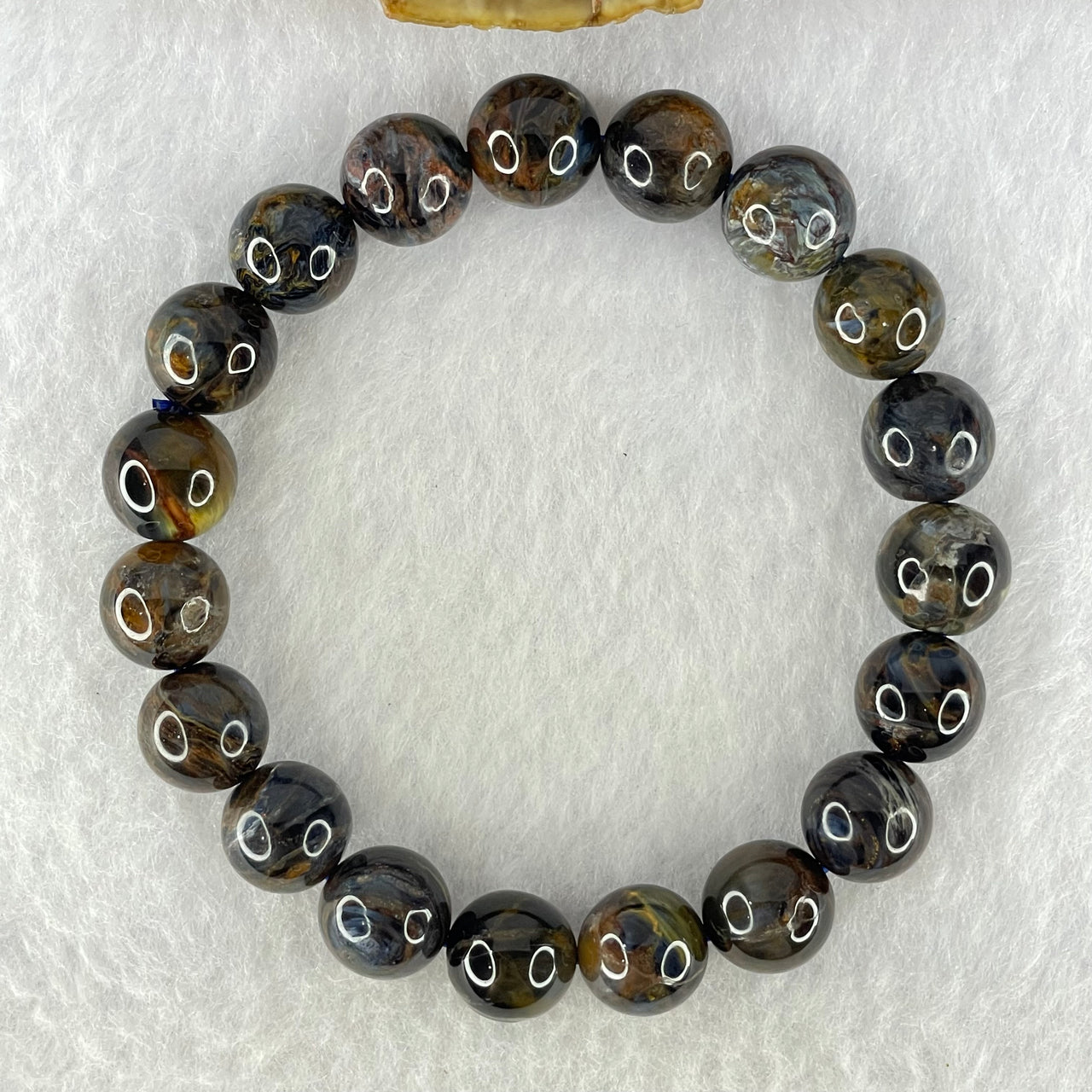 Good Grade Natural Petersite Beads Bracelet 31.34g 17cm 10.8mm 19 Beads