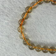 Natural Golden Rutilated Quartz Beads 天然金发水晶手链 14.67g 15cm 7.8mm 24 Beads - Huangs Jadeite and Jewelry Pte Ltd