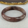 Transparent Dark Purple with Yellow Quartzite Jade Bangle 天山玉手镯 Internal Diameter 62.0mm 55.90g 14.8 by 8.8mm