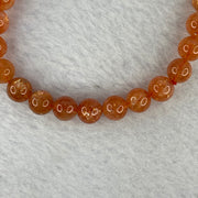 Good Grade Natural Sunstone, Heliolite and Aventurine Feldapar Beads Bracelet 天然金太阳日光石珠手链 13.22g 16cm 7.4 mm 26 Beads - Huangs Jadeite and Jewelry Pte Ltd