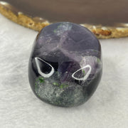 Natural Deep Intense Purple and Green Fluorite Crystal Mini Paper Weight Display 123.34g 55.6 by 38.7 by 27.2mm - Huangs Jadeite and Jewelry Pte Ltd