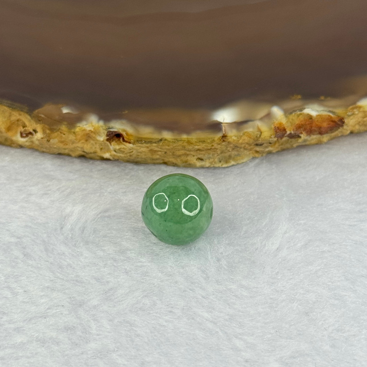 Type A Green Jadeite Bead for Bracelet/Necklace/Earrings/Ring 
2.57g 11.5mm - Huangs Jadeite and Jewelry Pte Ltd