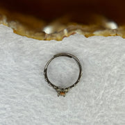 Natural Citrine in 925 Sliver Ring (Adjustable Size) 天然925银黄水晶戒指 1.45g 5.9 by 4.1 by 4.5mm - Huangs Jadeite and Jewelry Pte Ltd