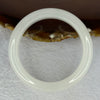 White Quartzite Jade Bangle 天山玉手镯 Internal Diameter 54.4mm 50.89g 13.9 by 8.9mm