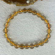 Natural Golden Rutilated Quartz Beads 天然金发水晶手链 15.35g 16cm 7.9mm 25 Beads - Huangs Jadeite and Jewelry Pte Ltd