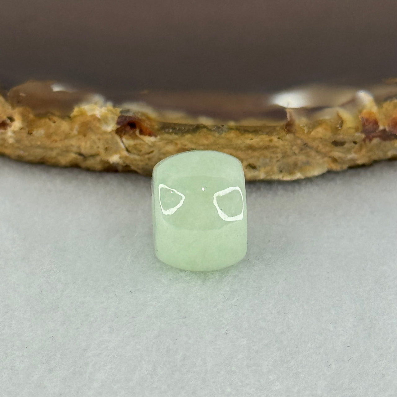 Type A Light Green Jadeite Lulu Tong Charm 3.62g 13.1 by 9.9mm