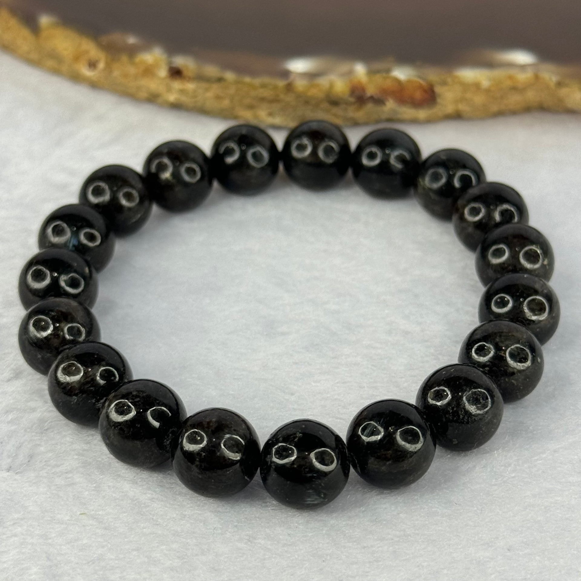 Rare Natural Arfredsonite Bracelet 32.81g 16.5cm 10.3mm 19 Beads - Huangs Jadeite and Jewelry Pte Ltd