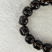 Natural Smoky Quartz Bracelet 42.44g 16.5cm 12.1mm 16 Beads - Huangs Jadeite and Jewelry Pte Ltd