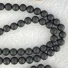 Natural Dark Matt Black Amber Beads Necklace 天然大黑天翁琥珀项链 14.88g 72.cm 6.9mm 108 Beads