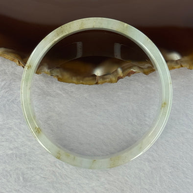 Type A Light Lavender Green and Brown Patches Jadeite Bangle 29.91g Internal Diameter 52.4mm 12.6 by 4.2mm (Very Slight Internal Line)