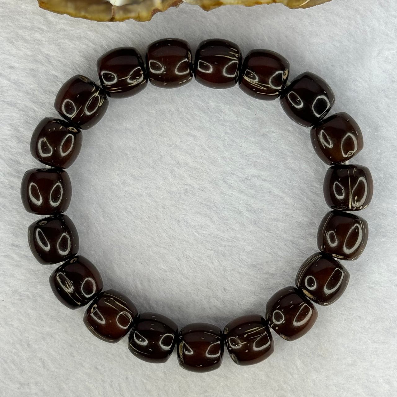 Old Bodhi Seed Beads Bracelet 紫金鼠手链 19.49g 18.5cm 11.1mm 19 Beads