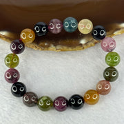 Good Grade Natural Tourmaline Beads Bracelet 好的天然碧玺珠手链 37.02g 17.5cm 10.9mm 19 Beads - Huangs Jadeite and Jewelry Pte Ltd