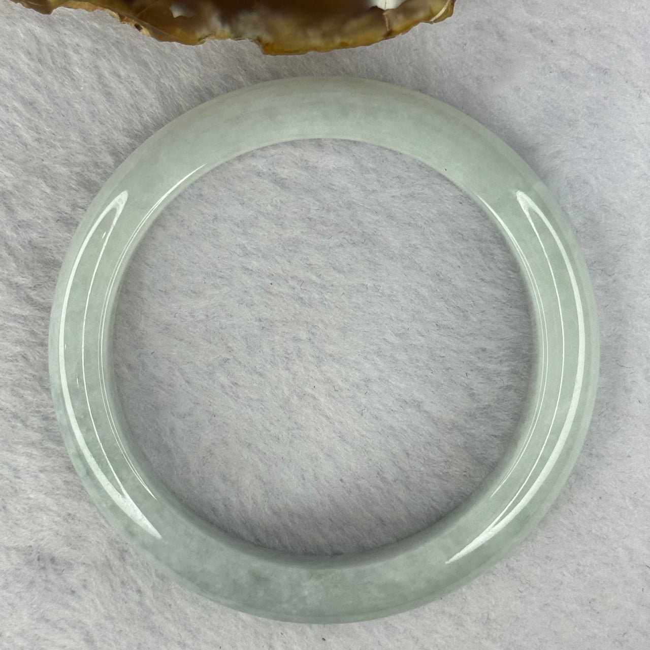 Type A Light Sky Blue Jadeite Bangle 72.80g Inner Diameter 56.1mm 11.2 by 8.5mm (Internal Lines) - Huangs Jadeite and Jewelry Pte Ltd