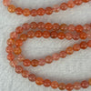 Natural Red Agate Beads Elastic Necklace 天然樱桃红玛瑙项链 24.80g 50cm 5.9mm 98 Beads