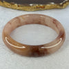 Transparent Pink with Purple and Peach Quartzite Jade Bangle 天山玉手镯 62.0mm 59.40g 15.0 by 9.0mm