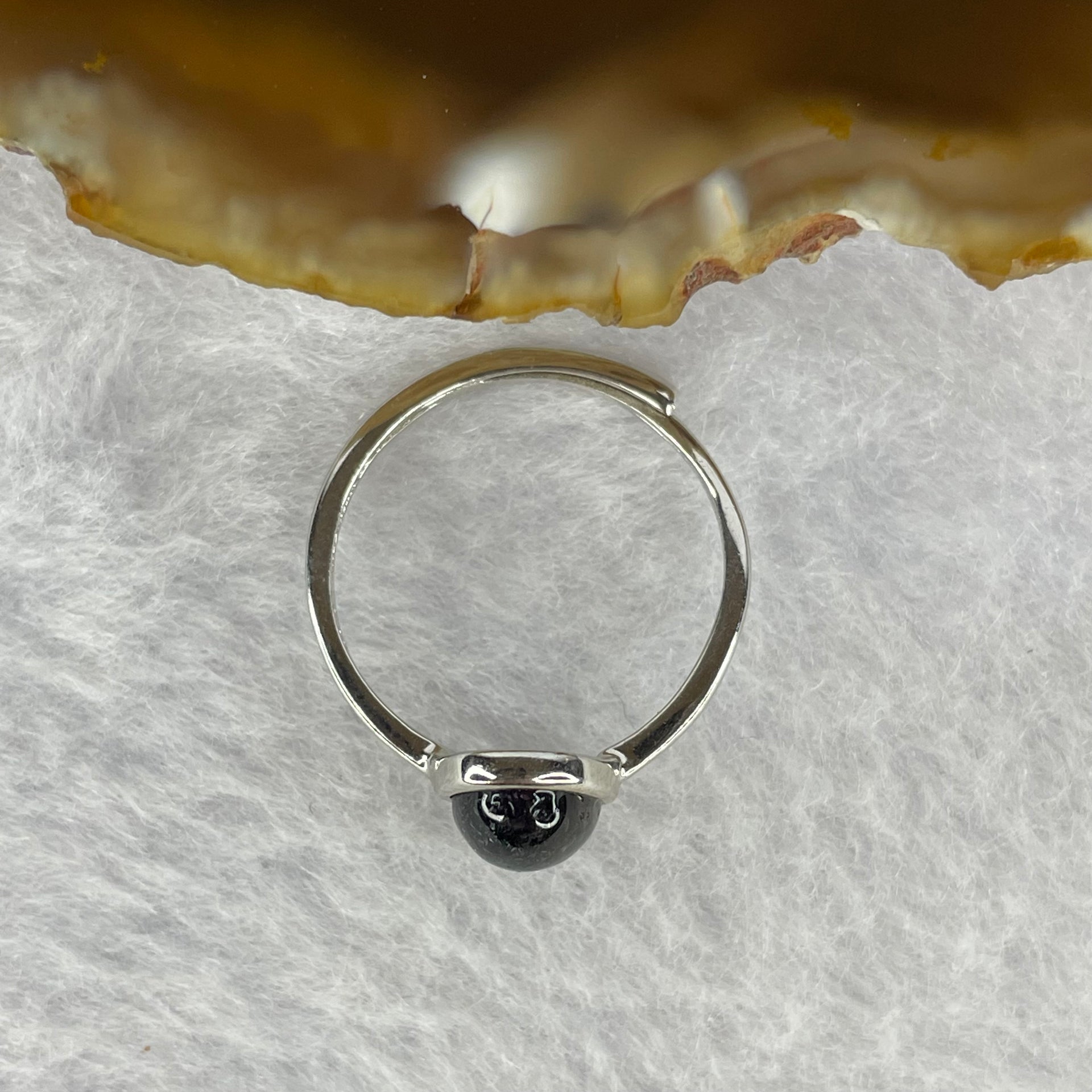 Good Grade Natural Super 7 Crystal in 925 Sliver Ring (Adjustable Size) 天然超级七水晶 925 银戒指（可调节尺寸) 1.55g 8.6 by 6.1 by 4.1mm - Huangs Jadeite and Jewelry Pte Ltd