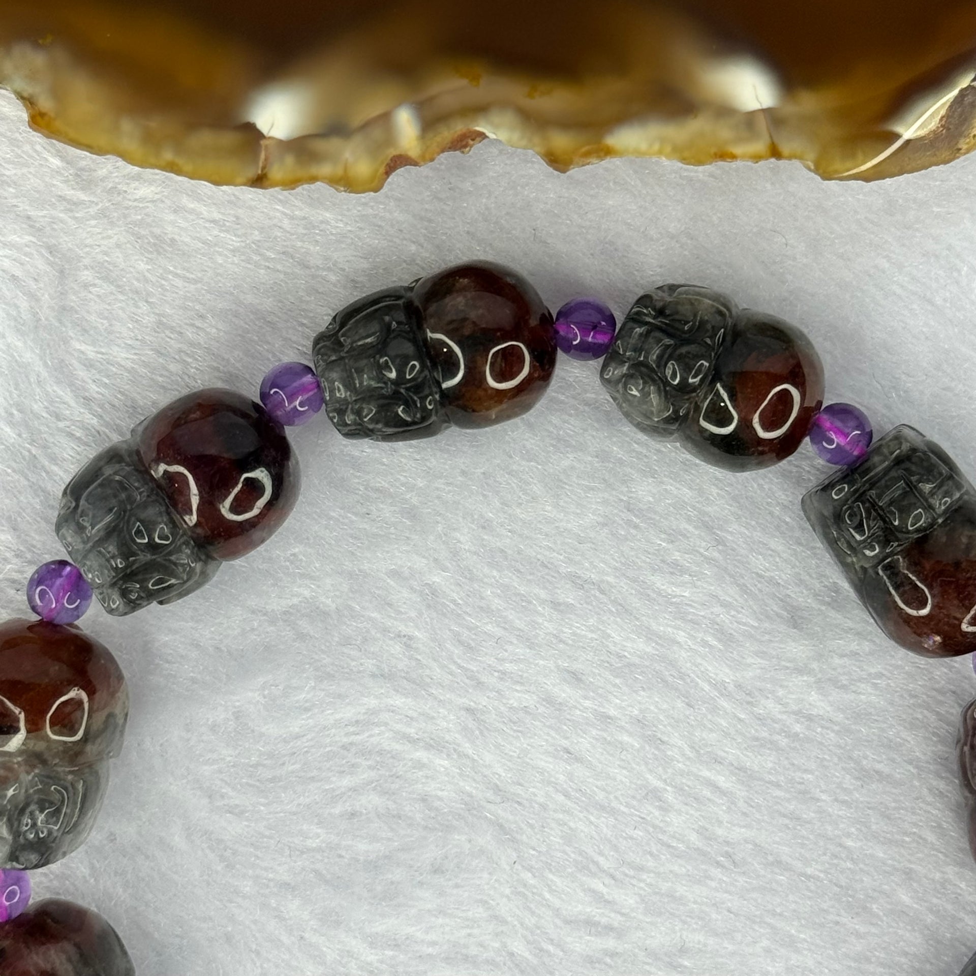 Natural Auralite 23 Pixiu Bracelet 天然极光23貔貅手链 44.73g 19.5cm each approx 16.5 by 12.2 by 11.7mm 11 Pixiu - Huangs Jadeite and Jewelry Pte Ltd