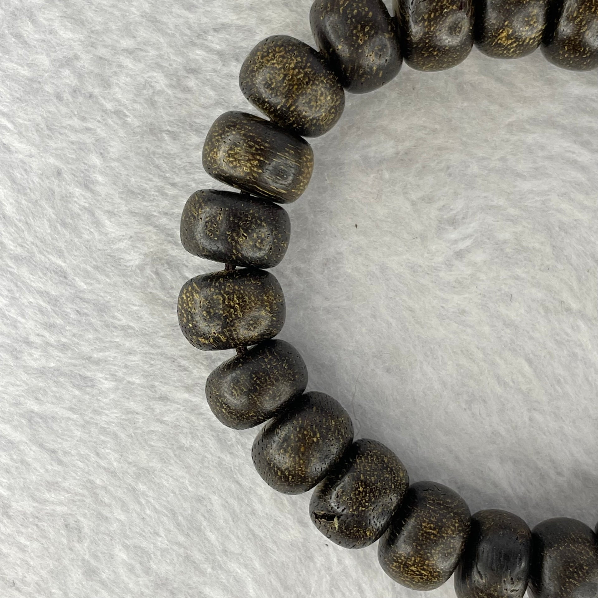 Natural Old Wild Malaysia Agarwood Bracelet (Sinking Type) 天然老野生马来西亚沉香手链 22.88g 18.5cm 12.9 by 7.9mm 24 Beads - Huangs Jadeite and Jewelry Pte Ltd