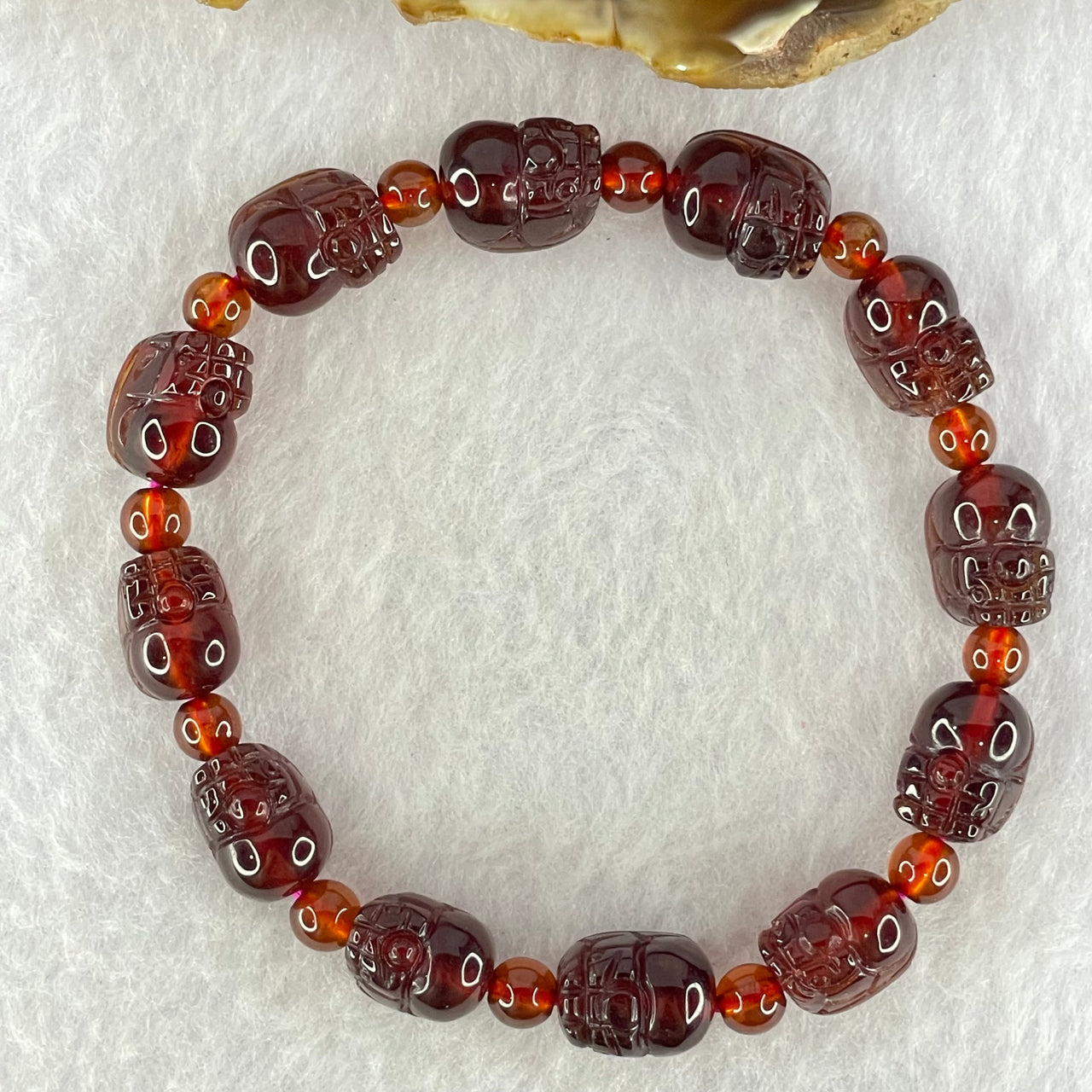 Natural Red Garnet Pixiu Bracelet 29.52g 16.5cm 12.1 by 8.8 by 8.1mm