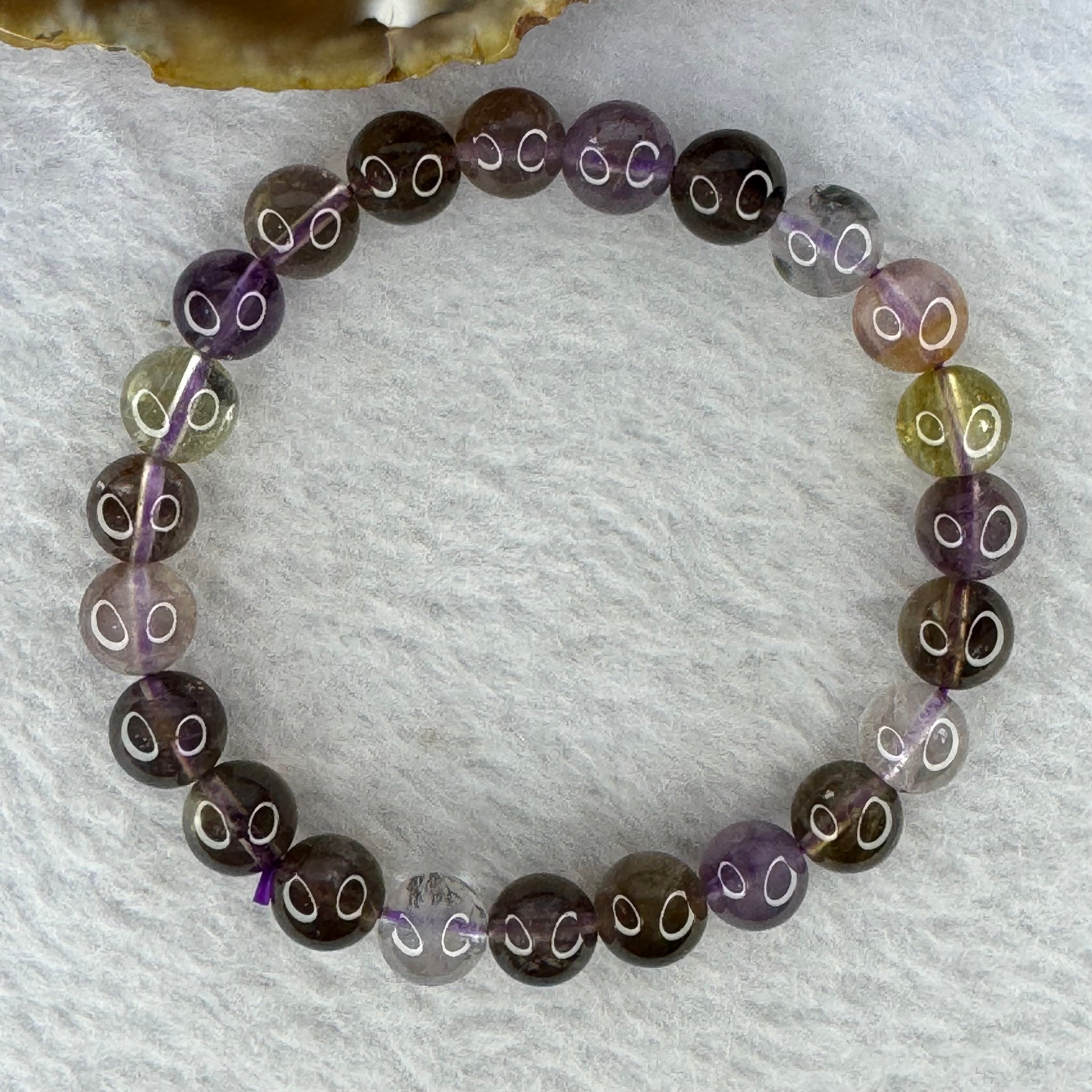 Natural Auralite Crystal Bracelet 极光手链 17.04g 8.3 mm 23 Beads - Huangs Jadeite and Jewelry Pte Ltd