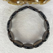 Natural Smoky Quartz Bracelet 52.56g 18.5cm 23.1 by 19.6 by 5.9mm 11 Pcs - Huangs Jadeite and Jewelry Pte Ltd