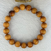 Natural Old Yabai Thuja Wood Beads Bracelet 老树崖柏手链 9.11g 16.5cm 10.1mm 19 Beads - Huangs Jadeite and Jewelry Pte Ltd