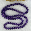 Good Grade Natural Amethyst Necklace 40.57g 52cm 7.5mm 78 Beads