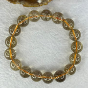 Natural Golden Rutilated Quartz Beads 天然金发水晶手链 48.72g 18.5cm 13.0mm 17 Beads - Huangs Jadeite and Jewelry Pte Ltd