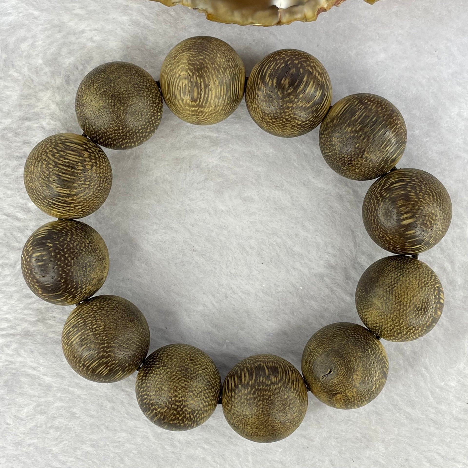 Natural Vietnam Agarwood Beads Bracelet 54.21g 19.9mm 12 Beads (Sinking Type) - Huangs Jadeite and Jewelry Pte Ltd