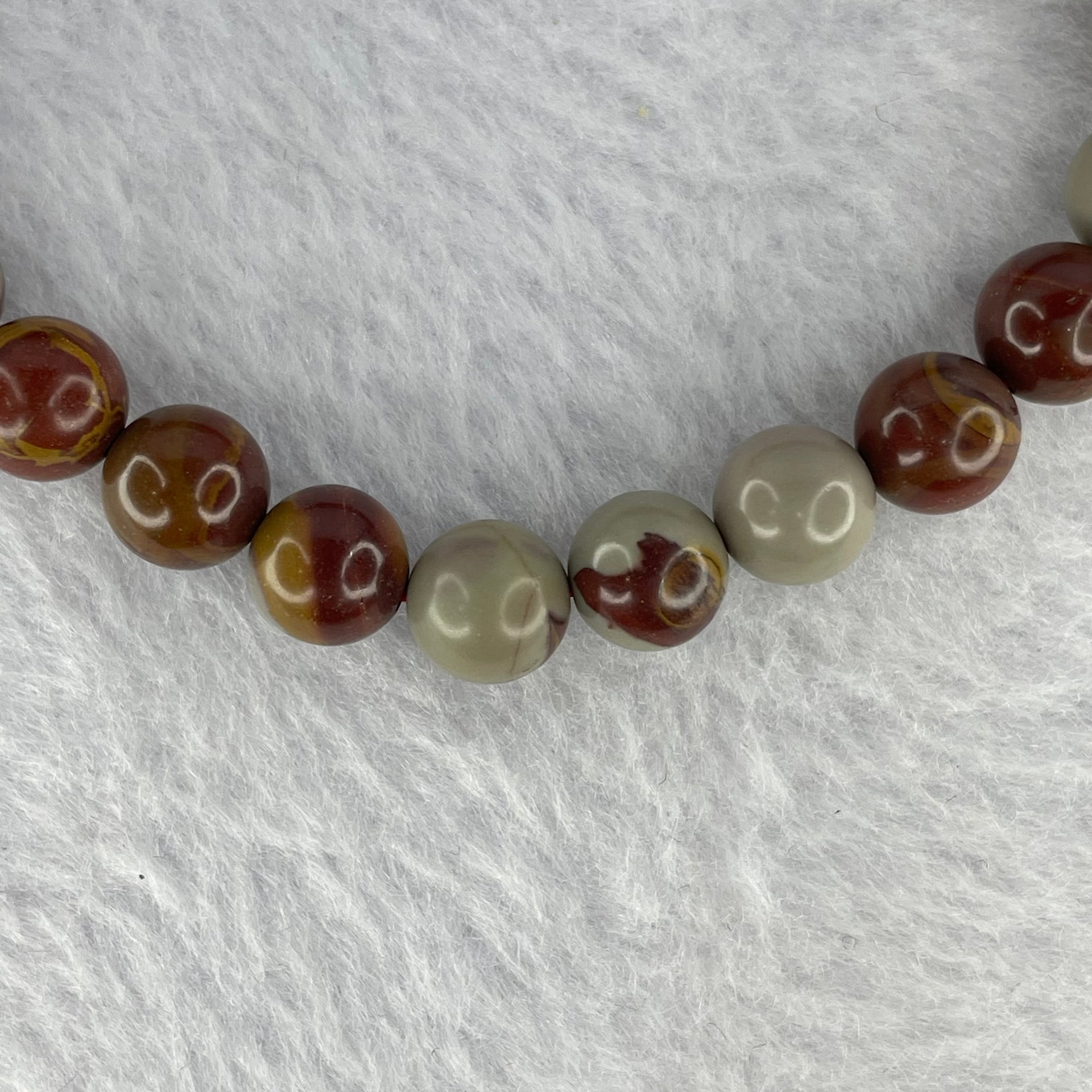 Australian Red Picture Jasper (Noreena Jasper) Bracelet 17.73g 8.3 mm 23 Beads - Huangs Jadeite and Jewelry Pte Ltd