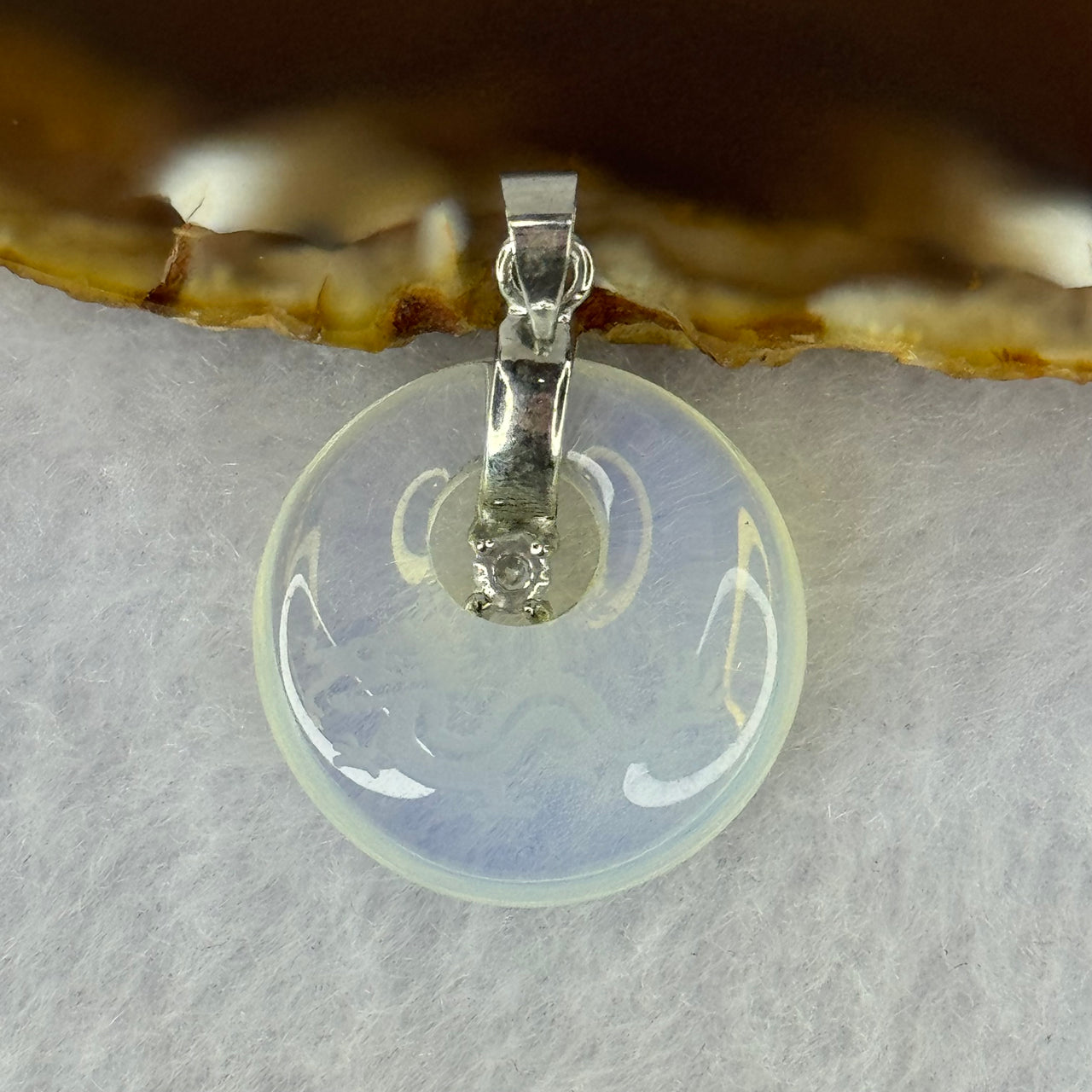 Opalite Dragon Pendant with S925 Sliver Clasps 4.24g 21.1 by 6.6mm