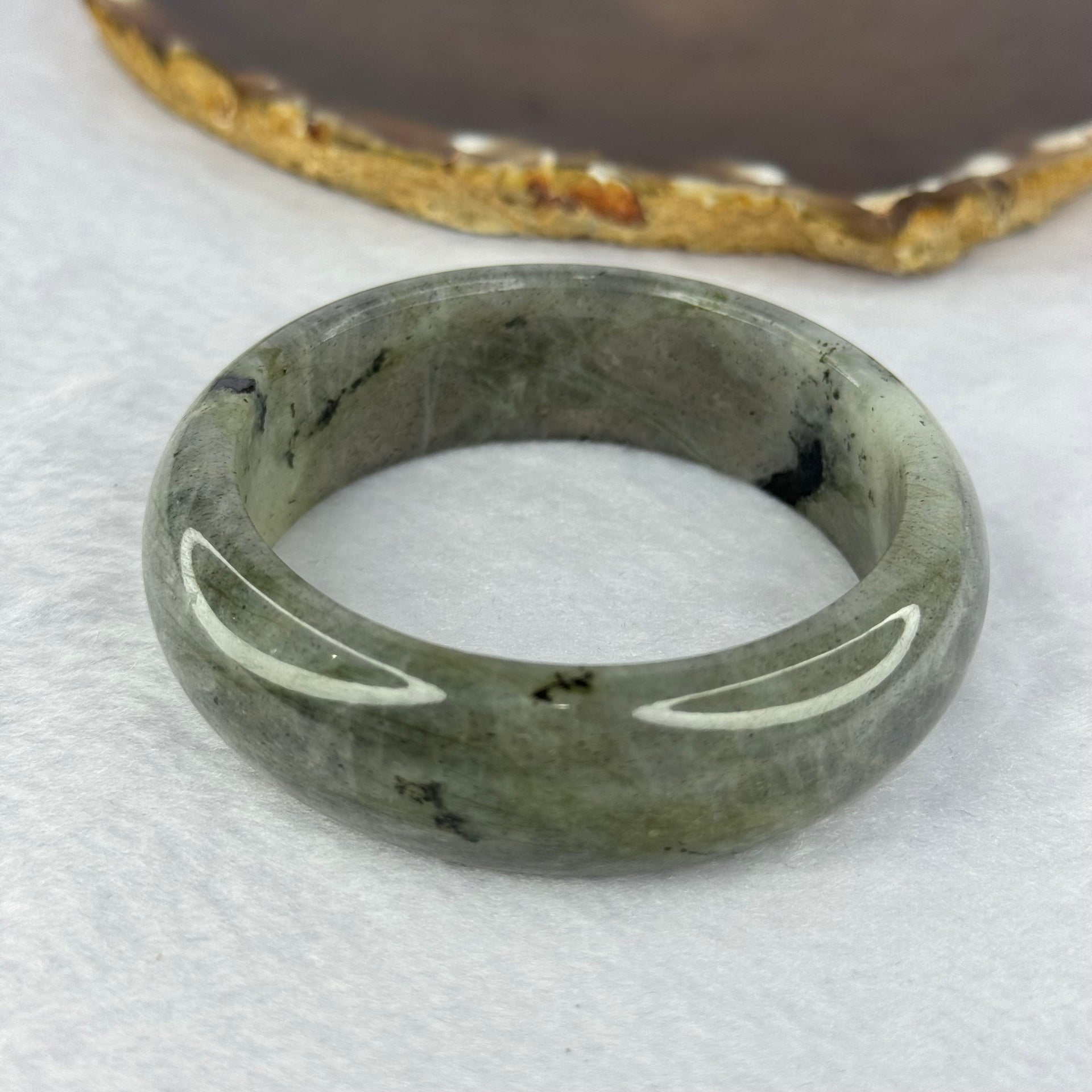 Natural Labradorite Bangle 68.43g 19.2 by 8.5mm Inner Diameter 55.3cm - Huangs Jadeite and Jewelry Pte Ltd