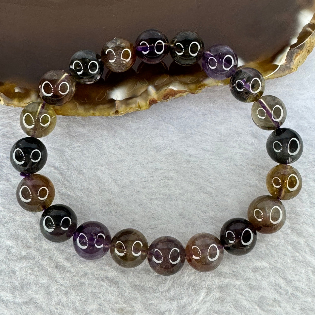 Natural Auralite Crystal Bracelet 极光手链 21.58g 9.3 mm 20 Beads - Huangs Jadeite and Jewelry Pte Ltd