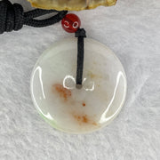 Type A Yellow Lavender with Red Patches Jadeite Ping An Kou Donut 12.60g 31.0 by 5.6 mm - Huangs Jadeite and Jewelry Pte Ltd