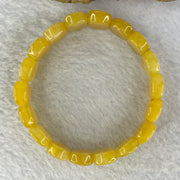 Natural Orange Aventurine Bracelet 31.36g 17cm 14.5 by 10.5 by 5.6mm 18 pcs - Huangs Jadeite and Jewelry Pte Ltd