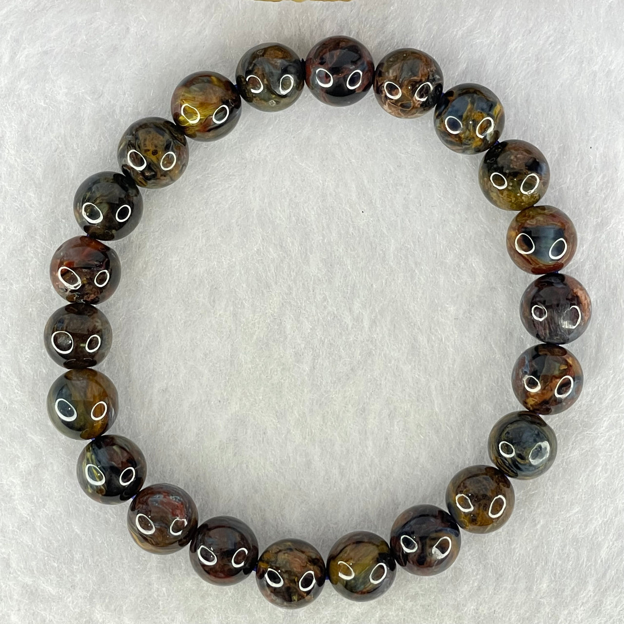 Good Grade Natural Petersite Beads Bracelet 19.87g 16cm 8.8mm 22 Beads