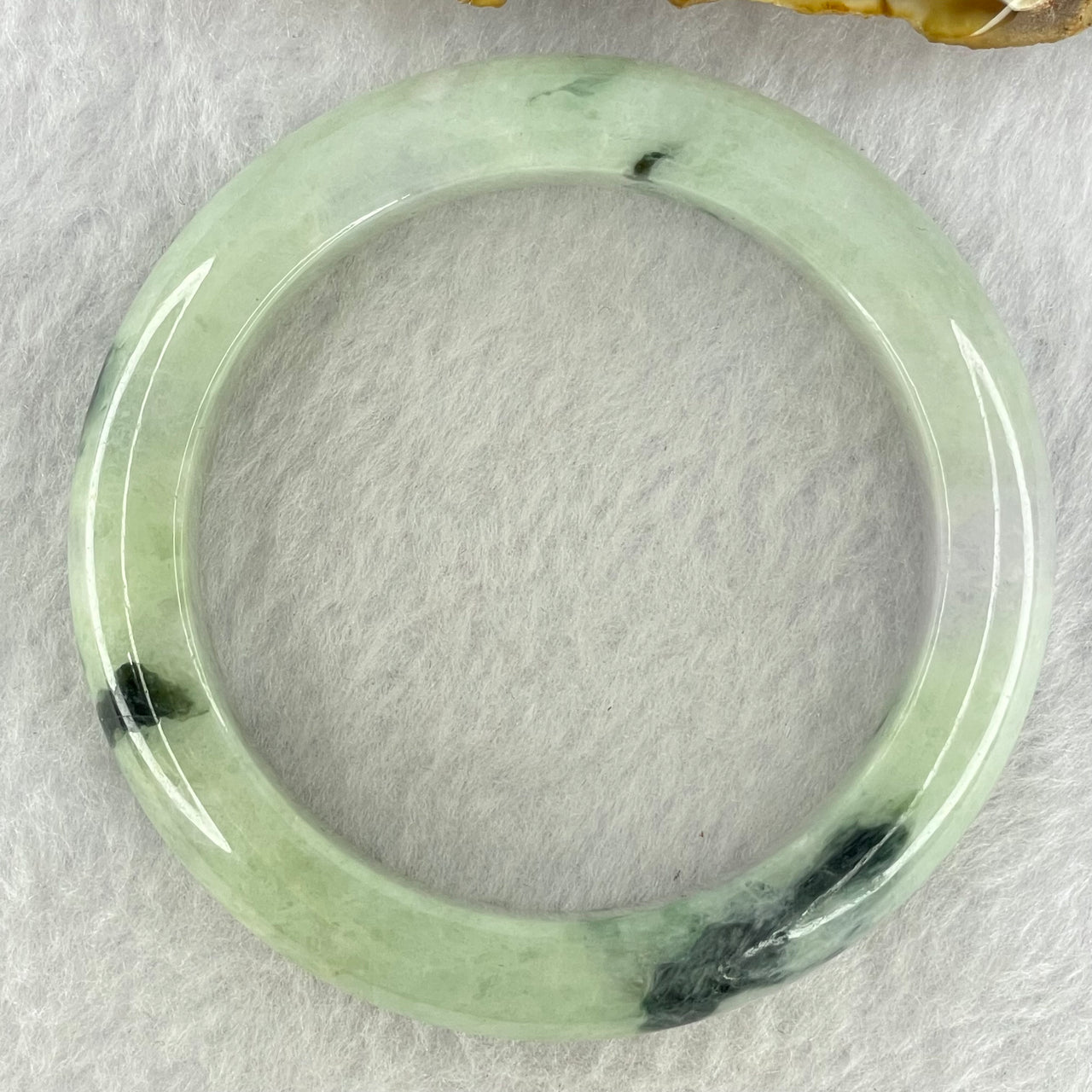 Type A Light Green Lavender and Dark Green Piao Hua Jadeite Bangle Internal Diameter 54.2mm 60.52g 12.2 by 9.6mm (External Rough + Internal Lines)