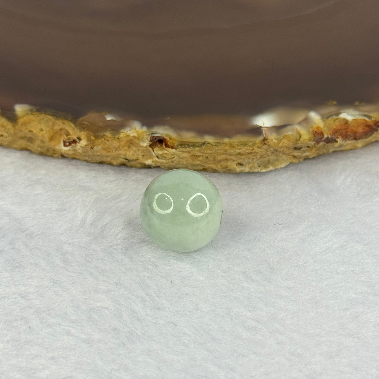 Type A Sky Blue Jadeite Bead for Bracelet/Necklace/Earrings/Ring 4.18g 13.6mm - Huangs Jadeite and Jewelry Pte Ltd